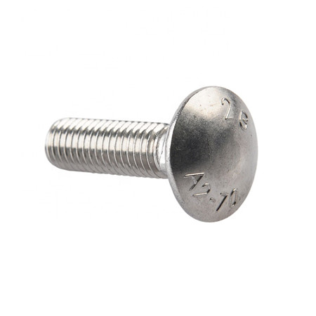 Din933 M6 Bolt Stainless Factory Price 304 Stainless Steel Carriage Bolt M6 * 12 Head Round Screw Neck Square