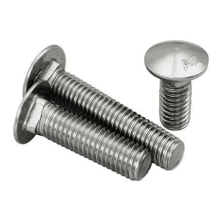 Din933 M6 Bolt Stainless Factory Price 304 Stainless Steel Carriage Bolt M6 * 30 Round Head Screw Neck Square